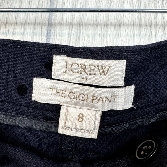 J. crew Factory The Gigi with Velvet Polka Dot Women's Pant Size 8 - Picture 4 of 4